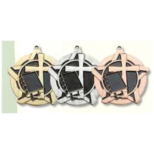 400 Series Superstar Medals, 2 1/4" - 400 Series Superstar Medals, 2 1/4" - Image 6 of 18