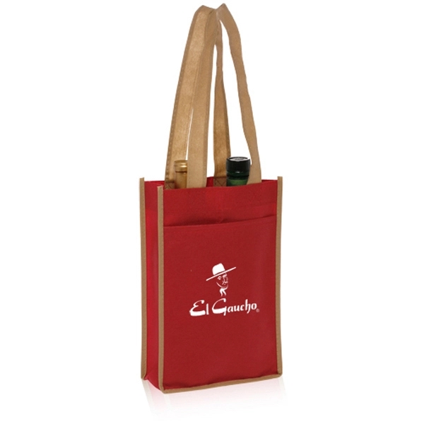 Two Bottle Non-Woven Wine Bags - Two Bottle Non-Woven Wine Bags - Image 2 of 6