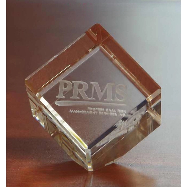 Small Jewel Cube 3D Crystal Award - Small Jewel Cube 3D Crystal Award - Image 0 of 1