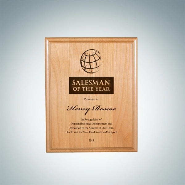 Genuine Red Alder Plaque