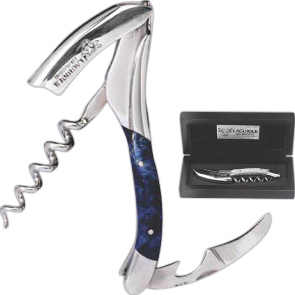 Laguiole en Aubrac Corkscrew - Blue Sycamore Wood Handle - Laguiole en Aubrac Corkscrew - Blue Sycamore Wood Handle - Image 0 of 0