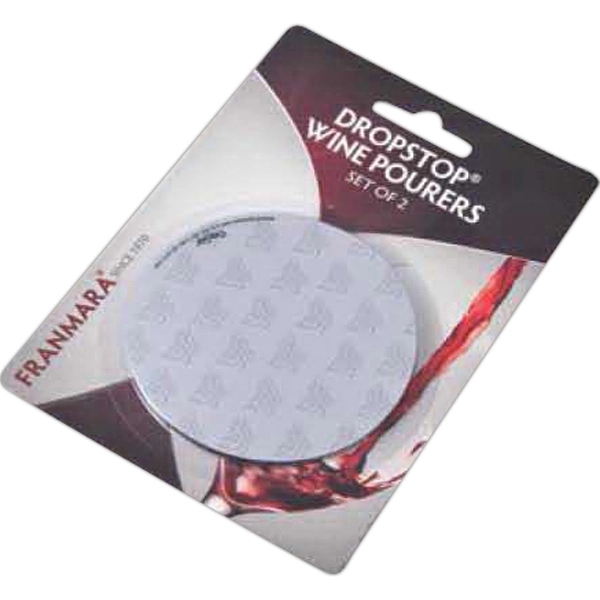 Two DropStop® Wine Pourers On Blister Card - Two DropStop® Wine Pourers On Blister Card - Image 0 of 0