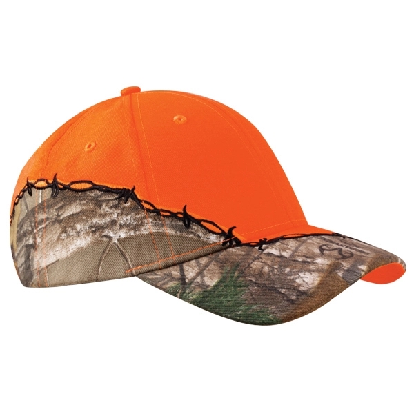 Custom Licensed Camo with Barbed Wire Embroidery Cap