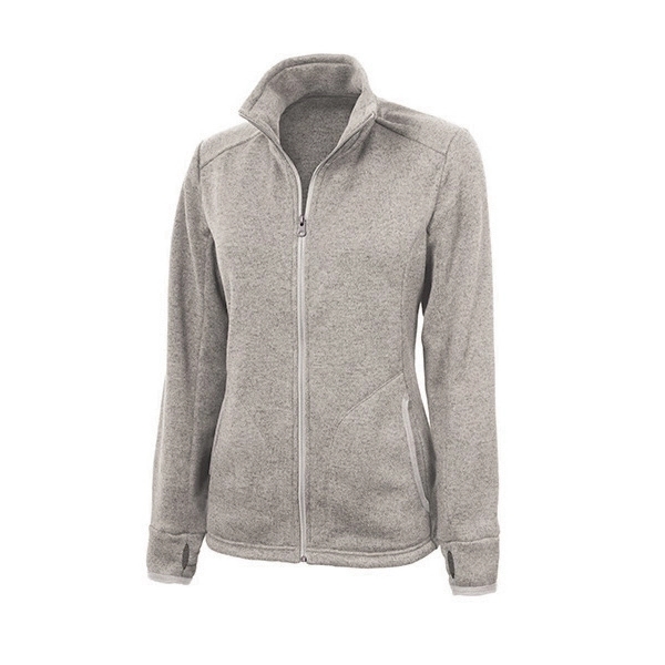 Women's Heathered Fleece Jacket - Women's Heathered Fleece Jacket - Image 9 of 9