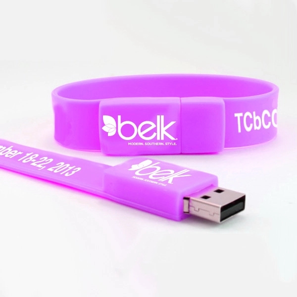 Custom Silicone USB Flash Drive Wristband Bracelet - Custom Silicone USB Flash Drive Wristband Bracelet - Image 0 of 8