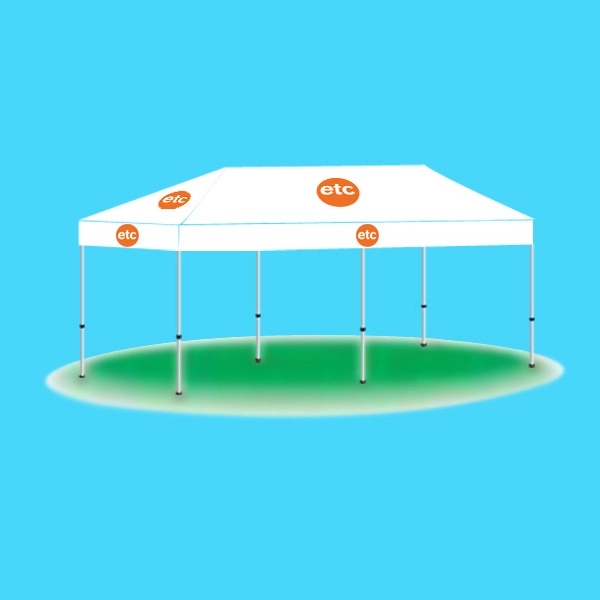 10' x 20' Custom Printed Tent Canopy-2 Color - 10' x 20' Custom Printed Tent Canopy-2 Color - Image 1 of 11