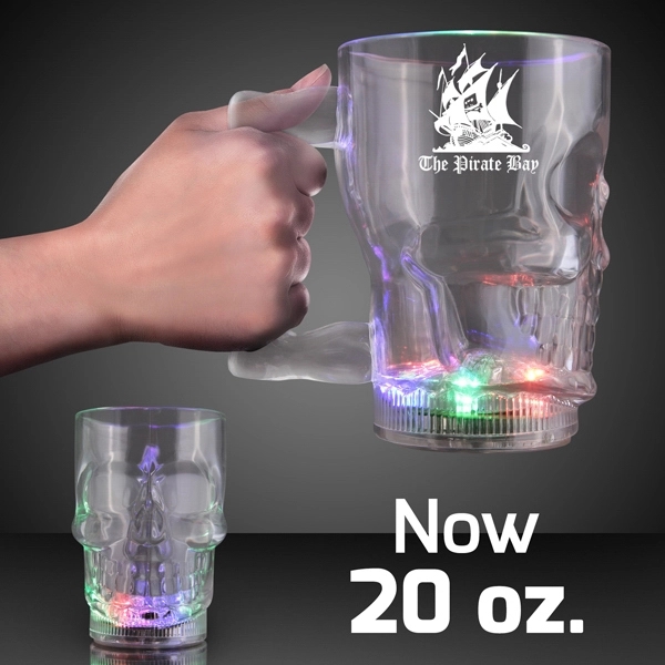 20 oz. Flashing LED Big Skull Mug - 20 oz. Flashing LED Big Skull Mug - Image 0 of 0