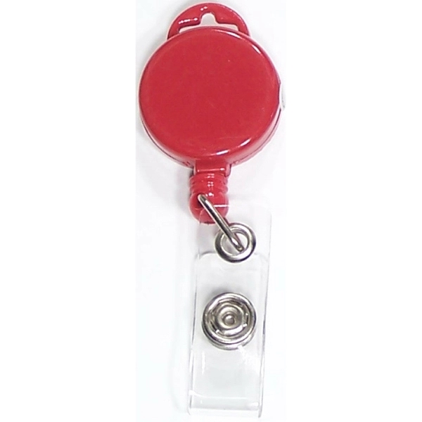 Round retractable badge holder with lanyard - Round retractable badge holder with lanyard - Image 2 of 4