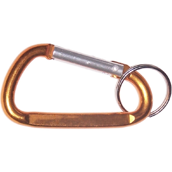 Carabiner with split key ring