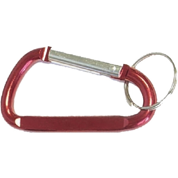 Carabiner with split key ring