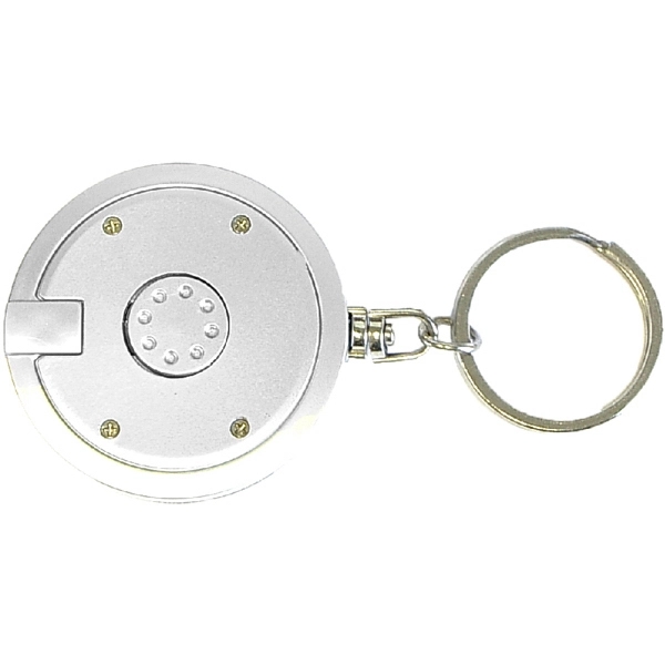 Coaster shape round flashlight key chain - Coaster shape round flashlight key chain - Image 1 of 4