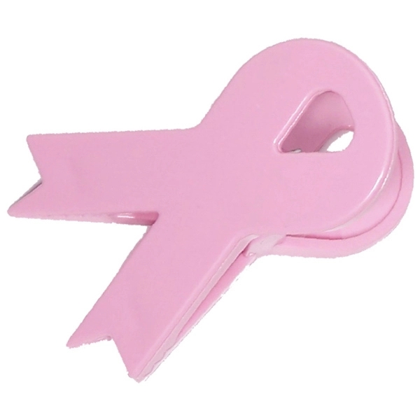Jumbo size pink ribbon magnetic memo clip holder - Jumbo size pink ribbon magnetic memo clip holder - Image 1 of 1