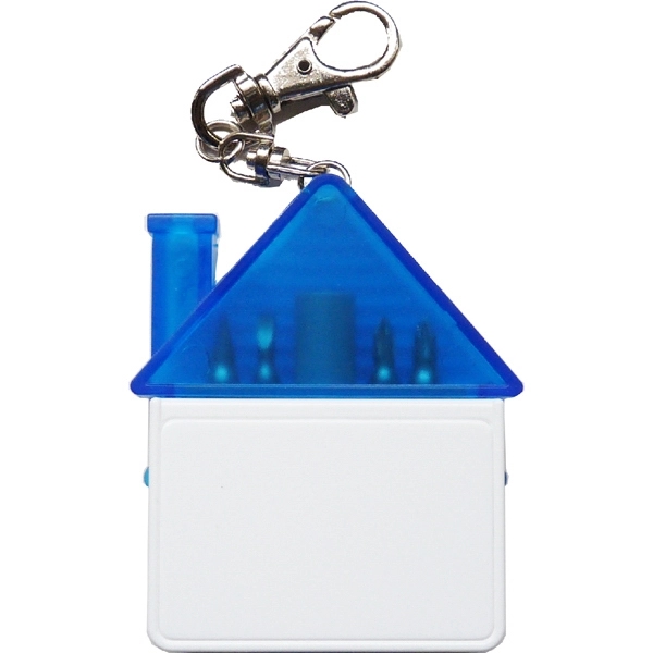 House shaped tool kit with 4 steel bits keychain - House shaped tool kit with 4 steel bits keychain - Image 2 of 2