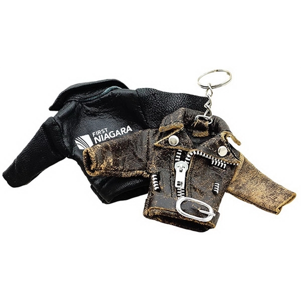 Biker Jacket Keychain BNoticed Put a Logo on It The Promotional