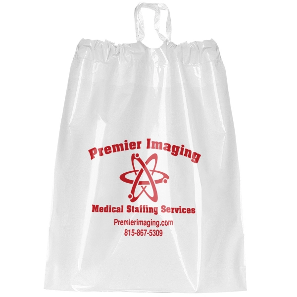 9 1/2W x 12H Poly-Draw Bag - Flexo Ink Print - 9 1/2W x 12H Poly-Draw Bag - Flexo Ink Print - Image 0 of 3