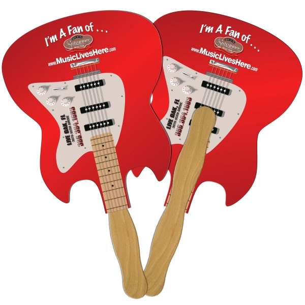 Electric Guitar Hand Fan Full Color - Electric Guitar Hand Fan Full Color - Image 3 of 3