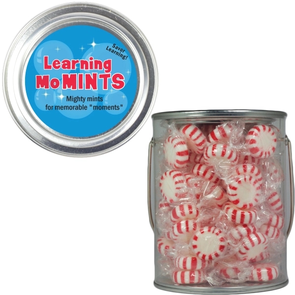 Clear Plastic Paint Can Pail with Starlite Breath Mints