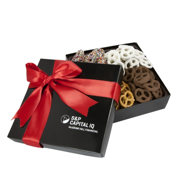 4 Cavity Gift Box with Assorted Mini Pretzels - 4 Cavity Gift Box with Assorted Mini Pretzels - Image 0 of 0