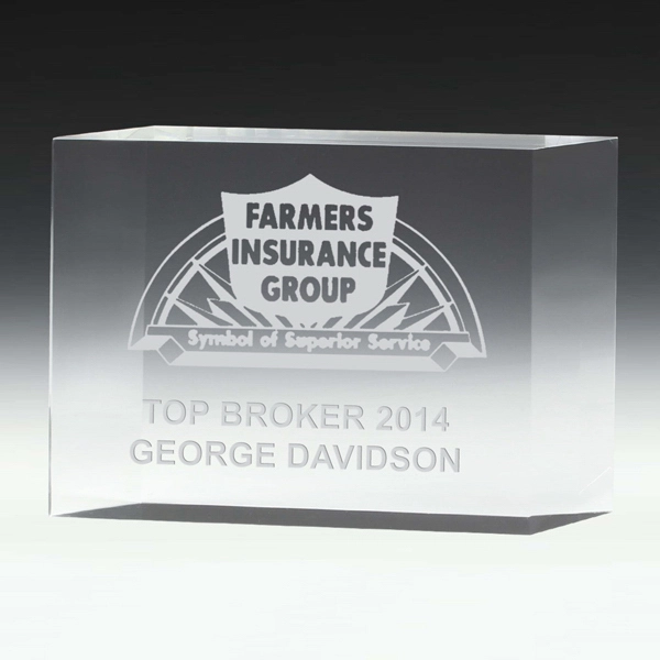 1 1/4" Thick Freestanding Acrylic Award