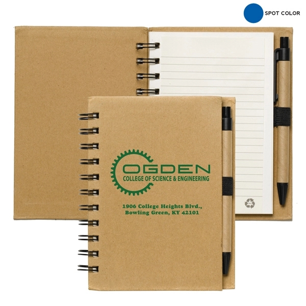 Larger Size Eco Inspired Jotter Notepad Notebook with Paper - Larger Size Eco Inspired Jotter Notepad Notebook with Paper - Image 1 of 2