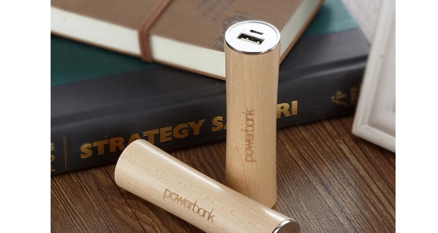 2600mah Wooden Power Charger Bank