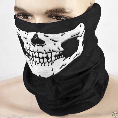 Mask with human skeleton pattern