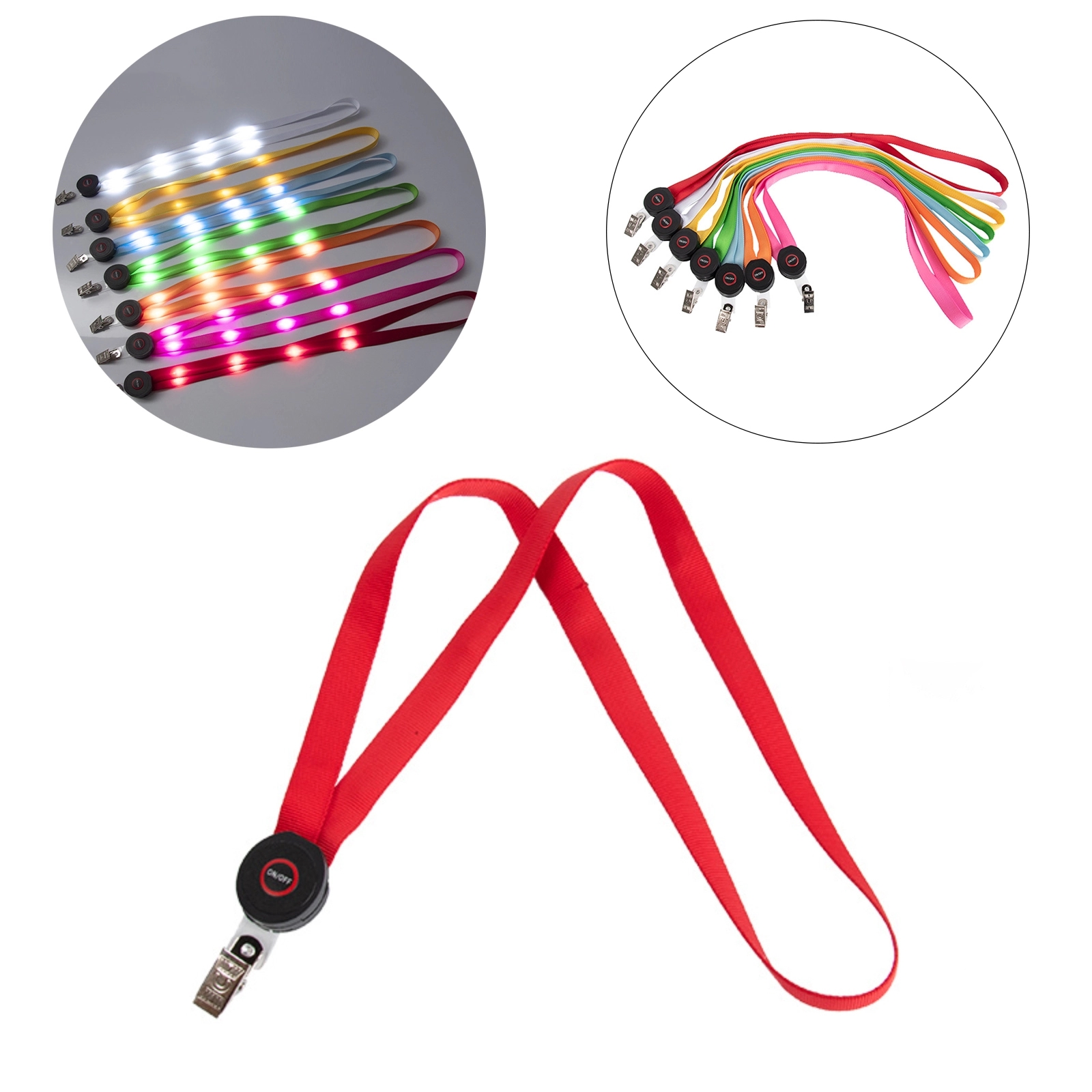 LED Light Up Neck Lanyard With Clip 2