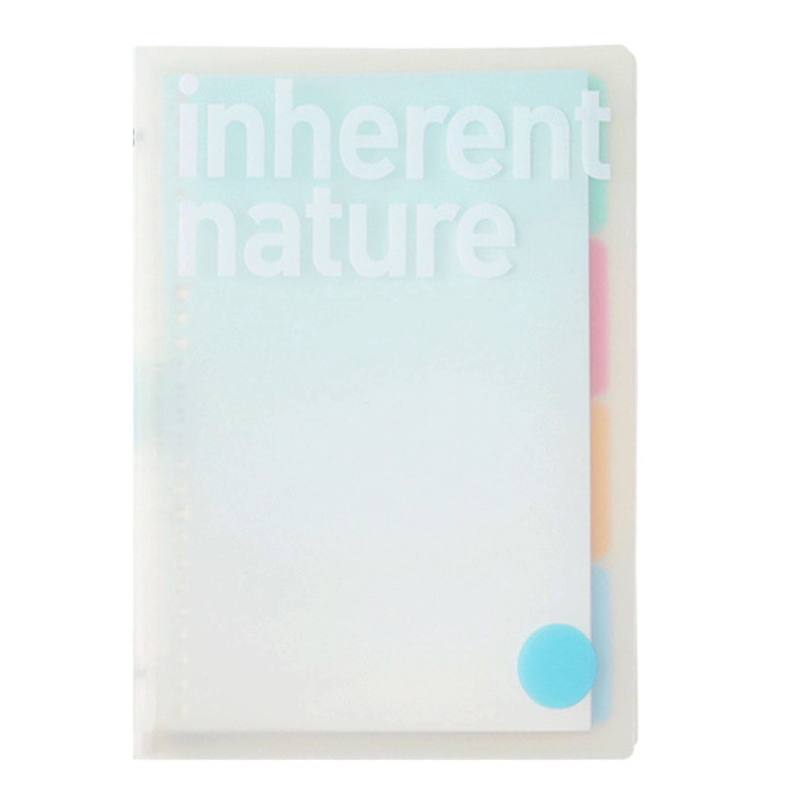 Letter Size Transparent Plastic Loose Leaf Binder 5