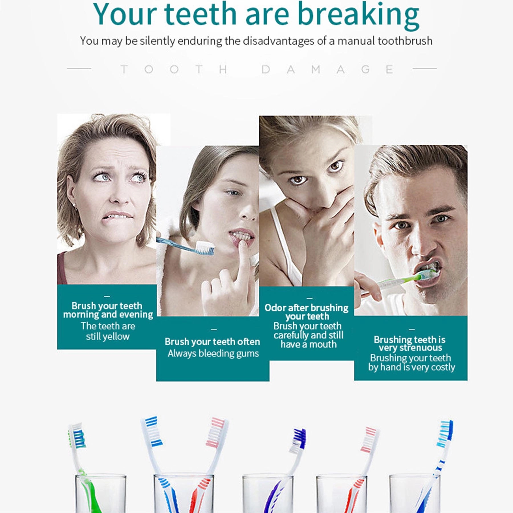Portable Sonic Toothbrush Battery Operated 3