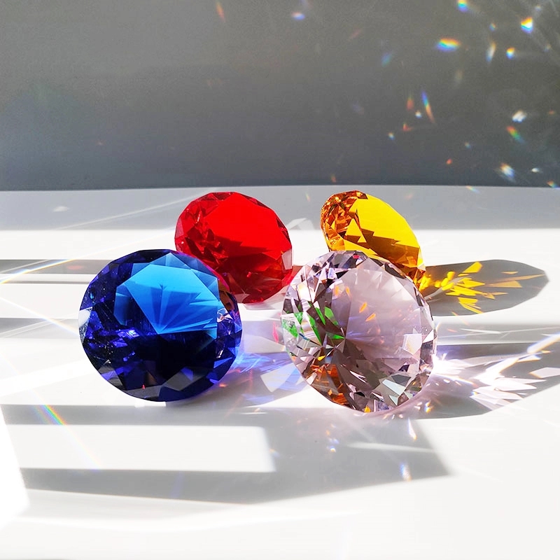 Colorful Crystal Diamond Paperweight	