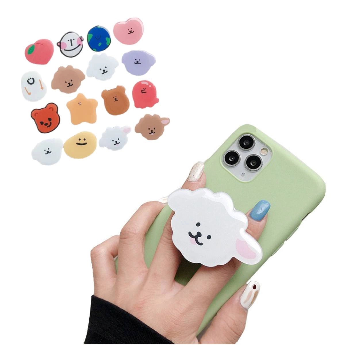 Custom Shape Cell Phone Finger Grip Socket Holder	