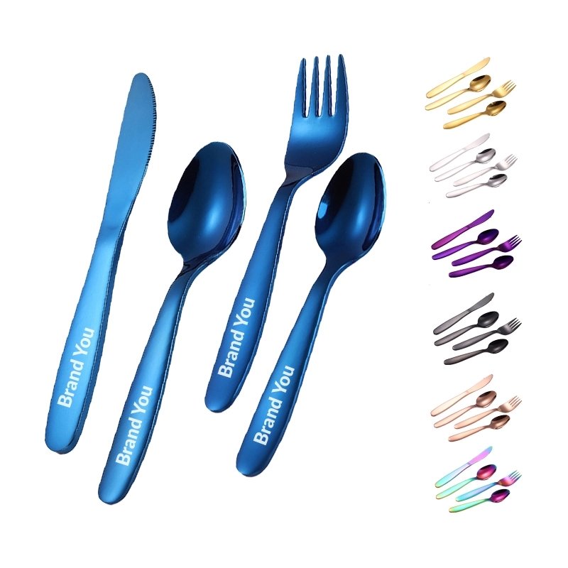 4-piece Multicolored Stainless Steel Cutlery Set	