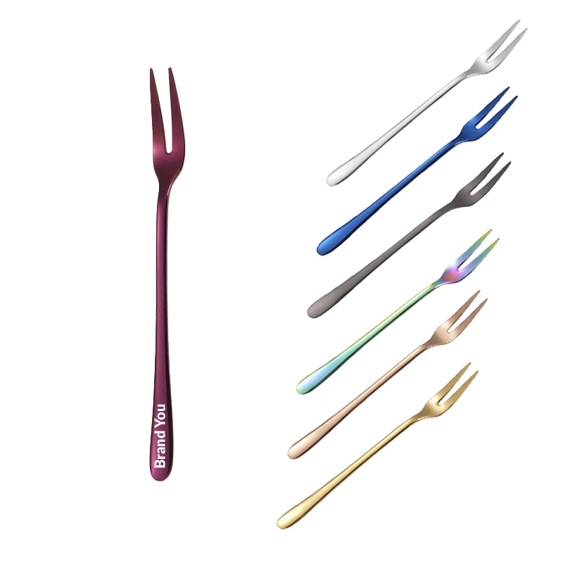 Multicolored Stainless Steel Fruit Dessert Fork	