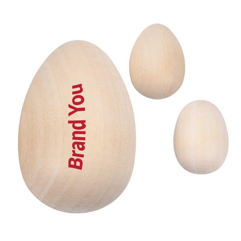 Life-Size Unpainted Wooden Eggs	