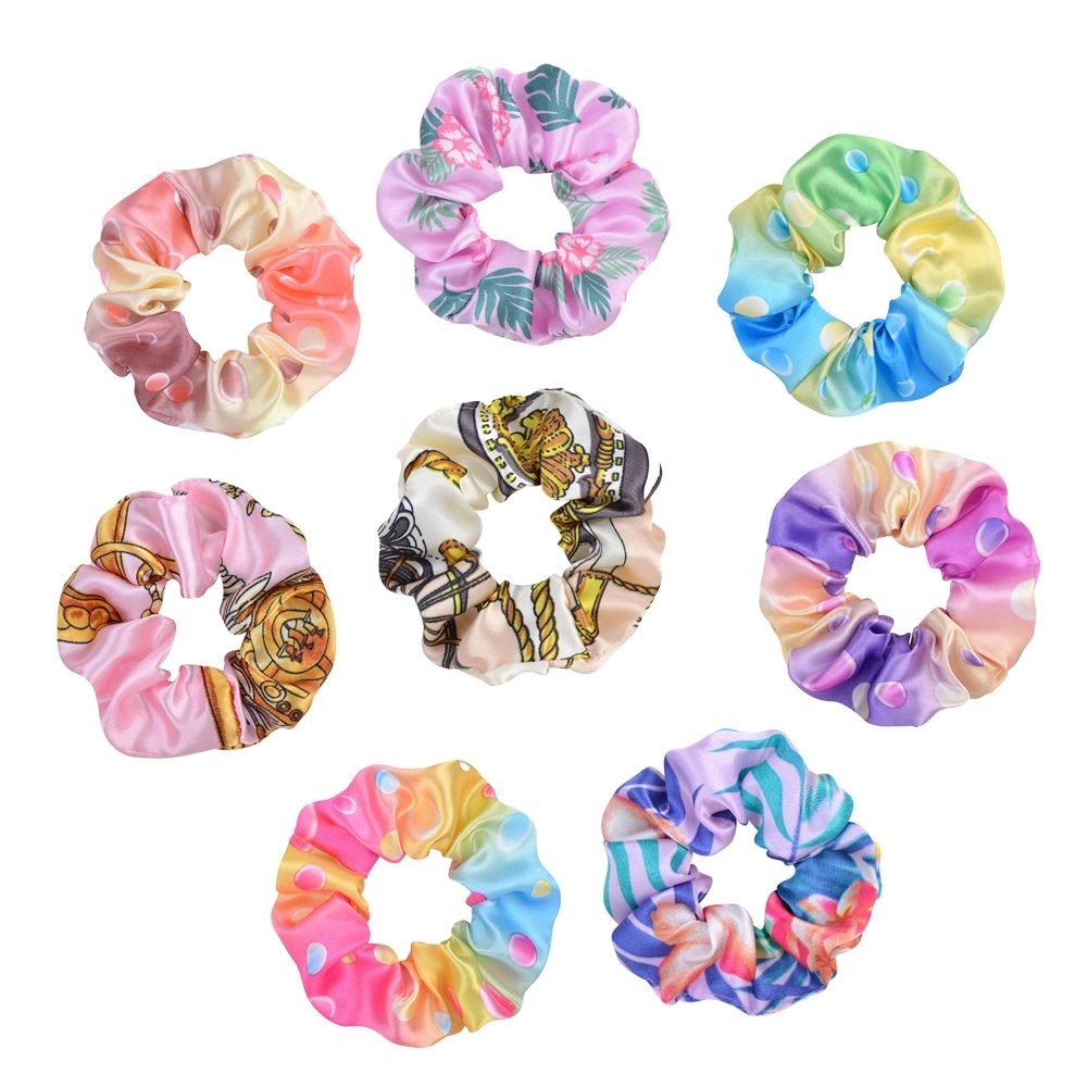 4 inch Custom Full Color Hair Scrunchies	