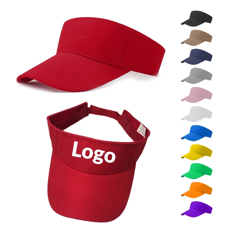 100% Cotton Adjustable Sports Sun Visor Hats	