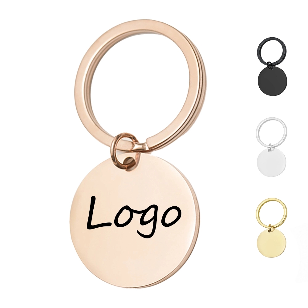 Personalized Round Dog Tag w/ Keyring	