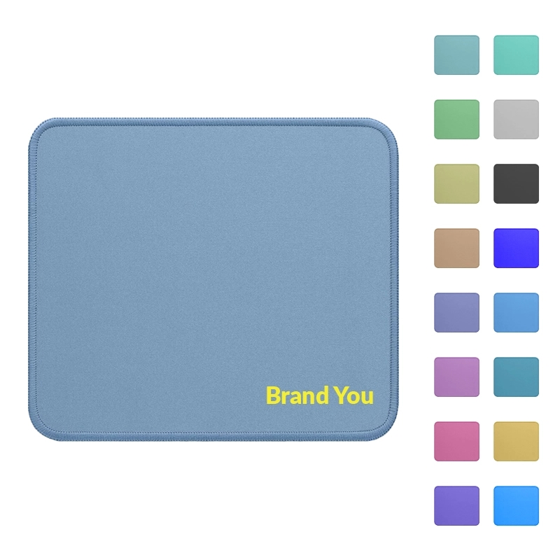 Full Color Imprint Rubber Mouse Pad w/ Stitched Edge	