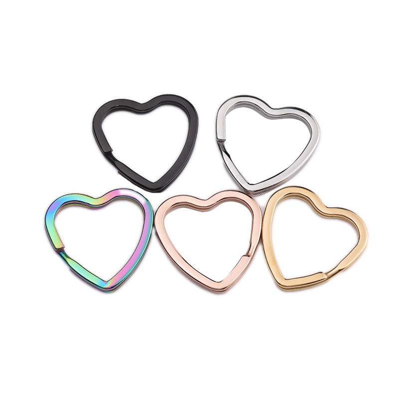 Heart Shape Split Key Rings	