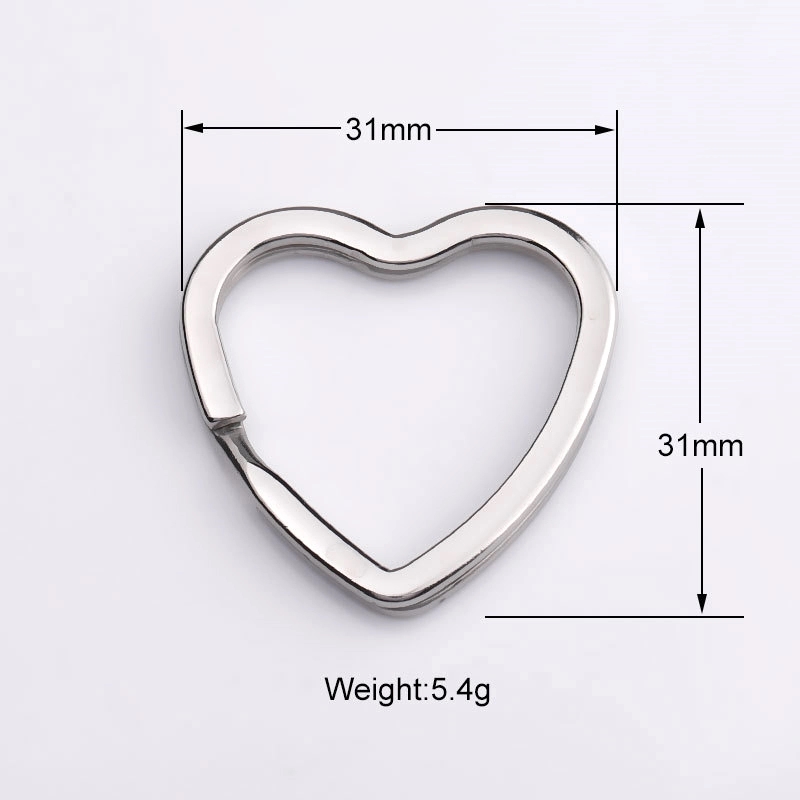 Heart Shape Split Key Rings	