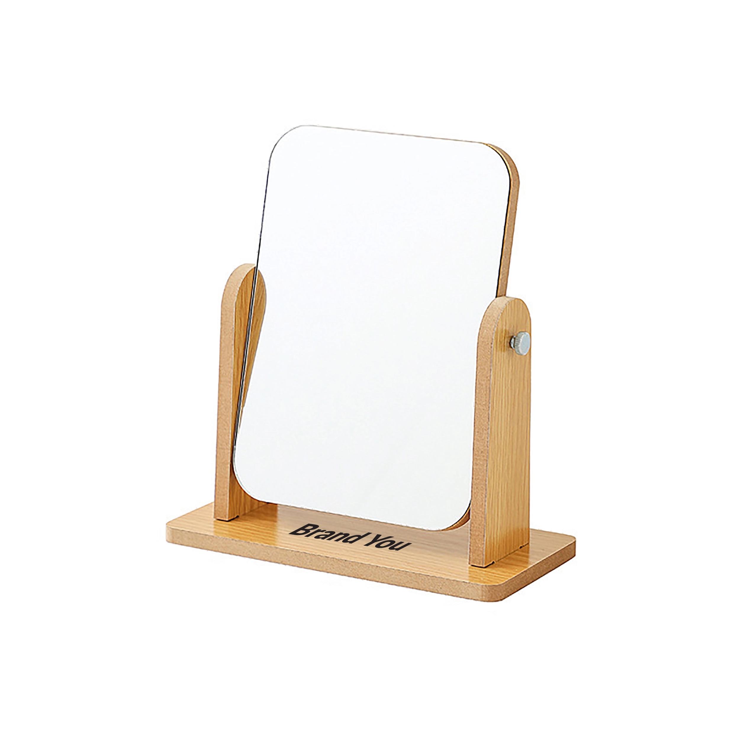 Makeup Mirror w/ Natural Bamboo Stand	