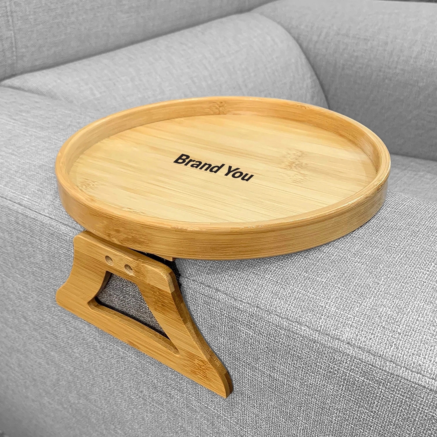 Portable Bamboo Sofa Tray Side Table	