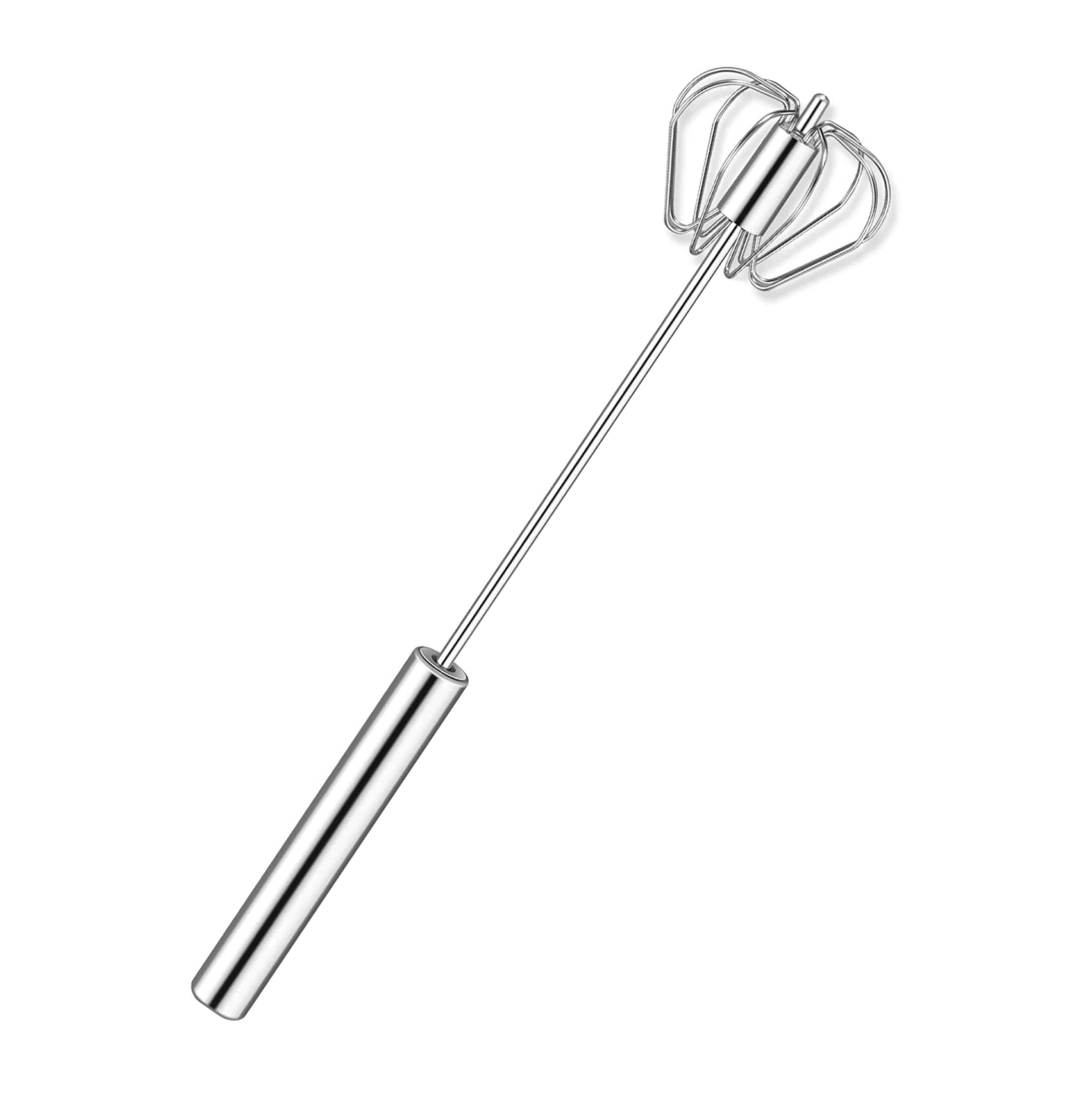 Stainless Steel Semi-Automatic Eggbeater Whisk	