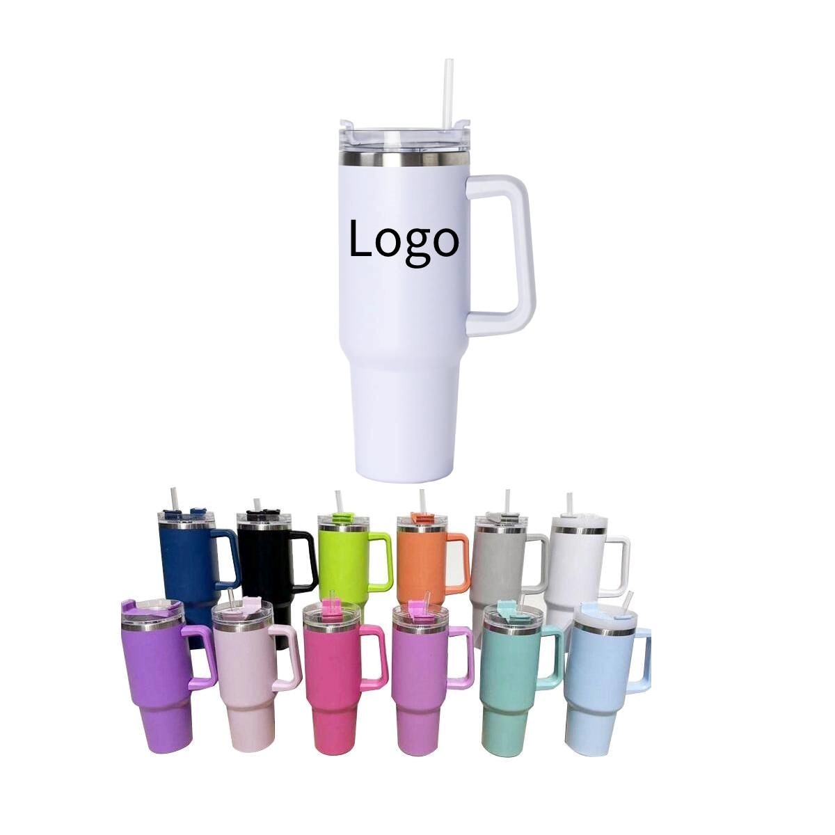 40ozStainless Steel Double Walled Vacuum Tumbler with Handle	