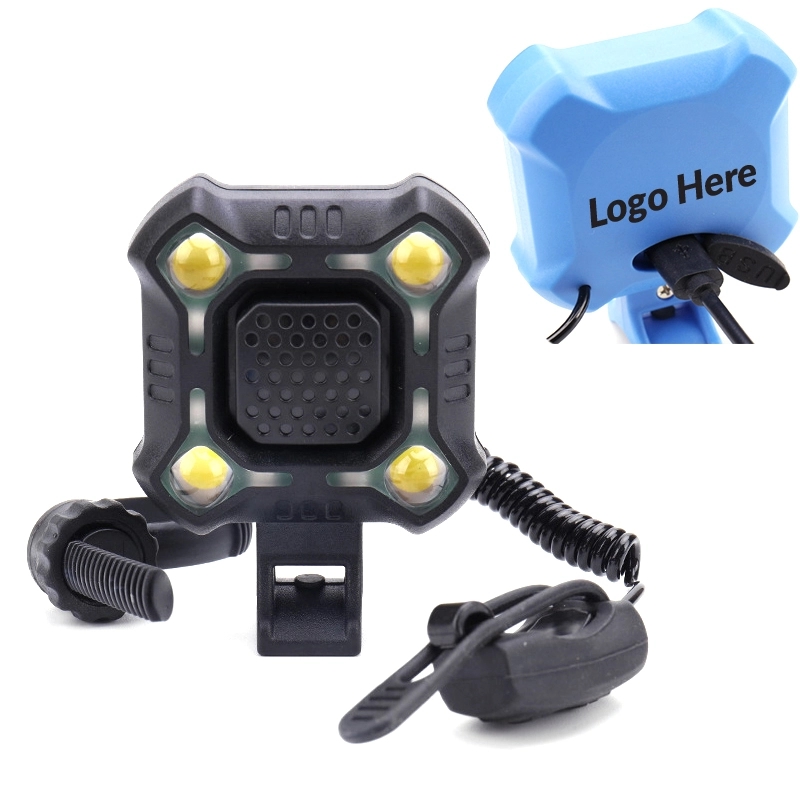 USB Quad 300 Lumens Head Light With Siren	