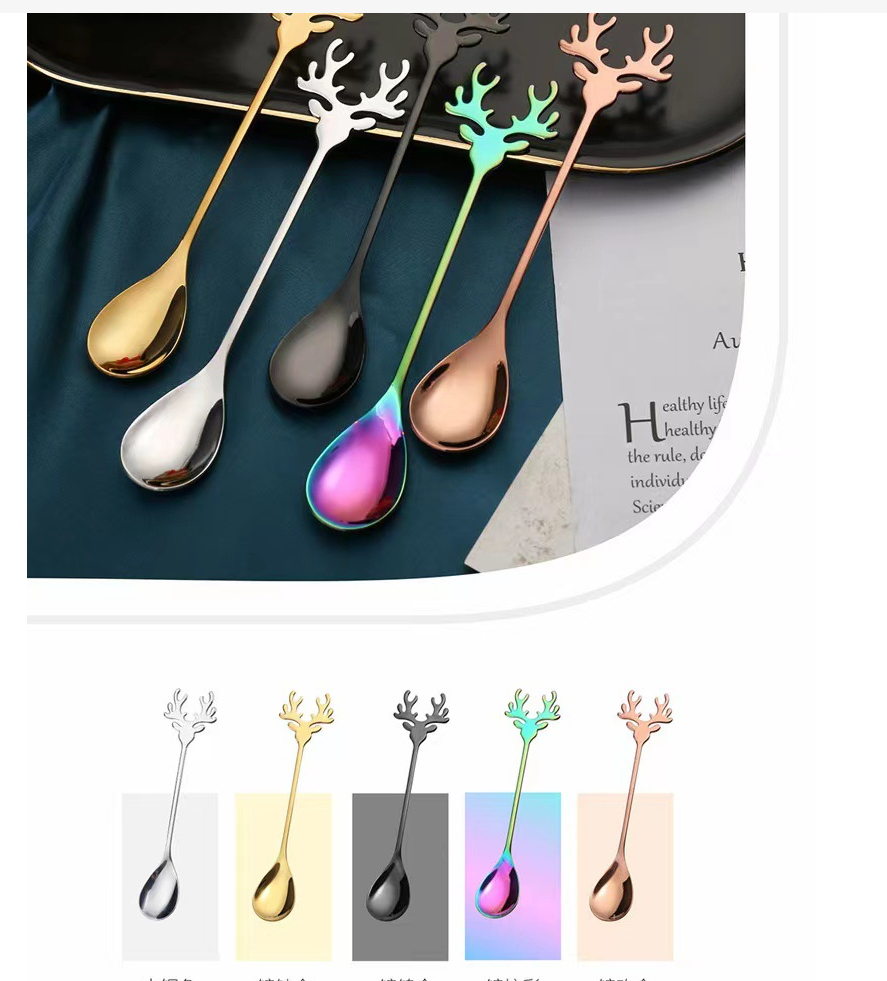 Stainless Steel Dessert Ice Cream Spoon	