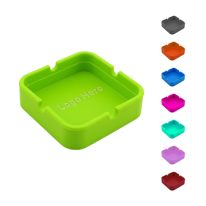 Square Heat Resistant Silicone Ashtray	