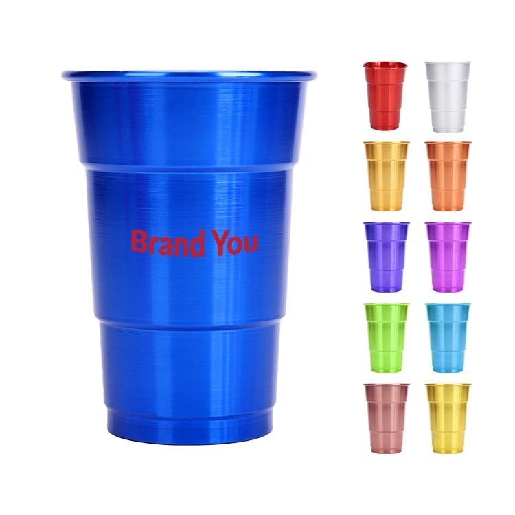 16 oz Recyclable Aluminum Colored Tumblers	