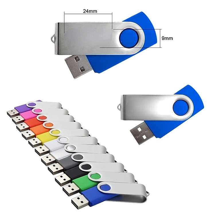 2GB USB Flash Drive w/ Metal Swivel Cover	