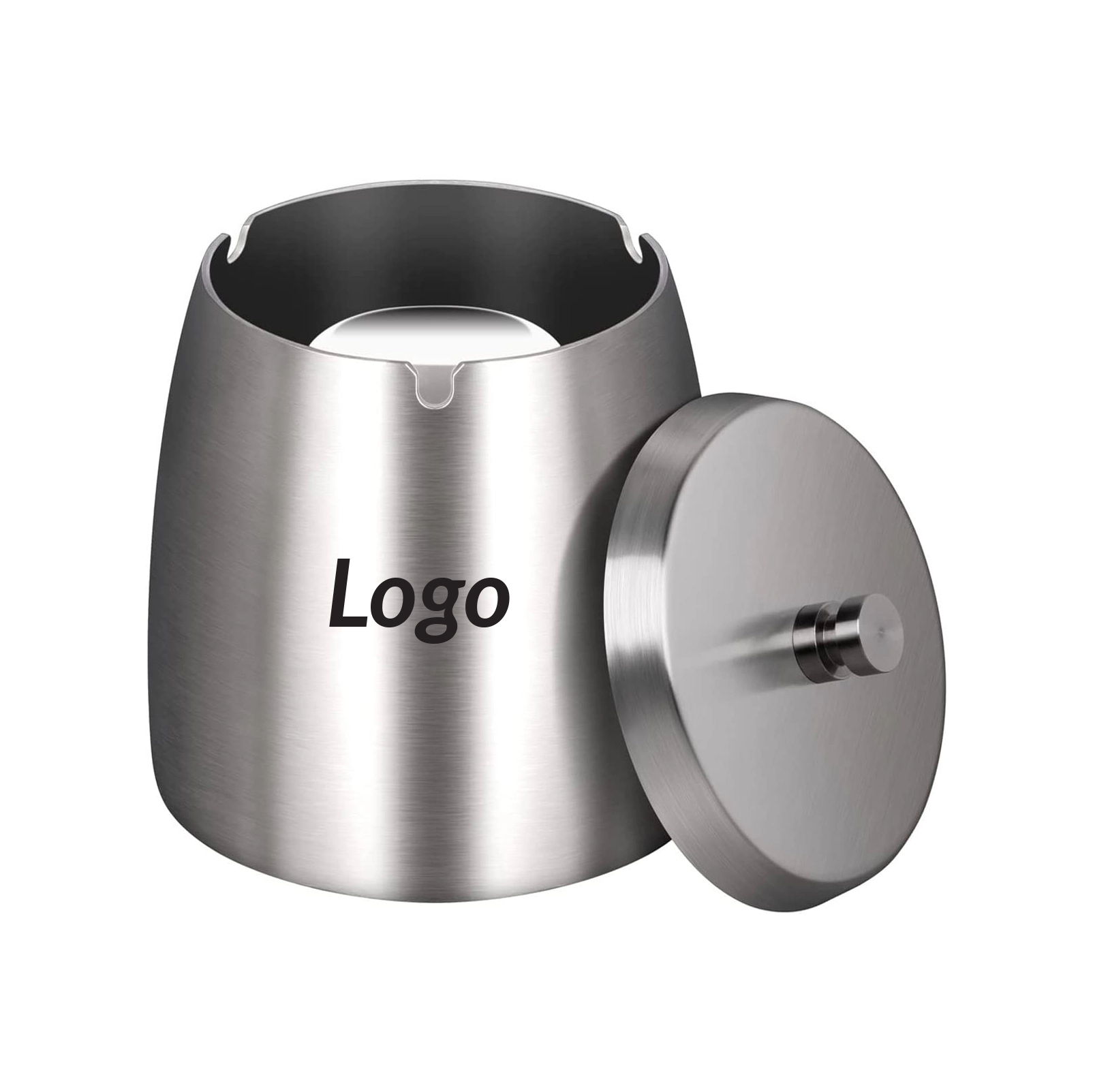 Stainless Steel Windproof Rainproof Ashtray with Lid	